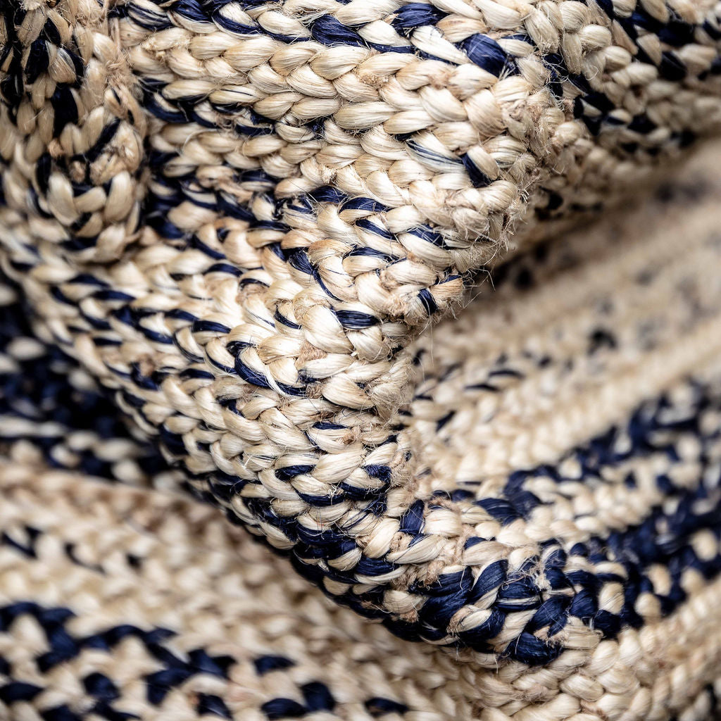 dinajpur basket - indigo / blonde jute